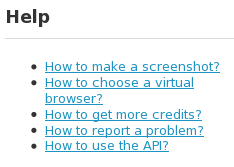 Help available in the dashboard