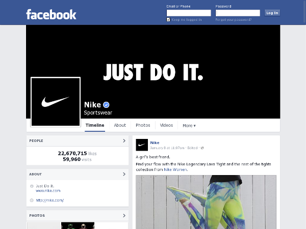 https://www.facebook.com/nike with script